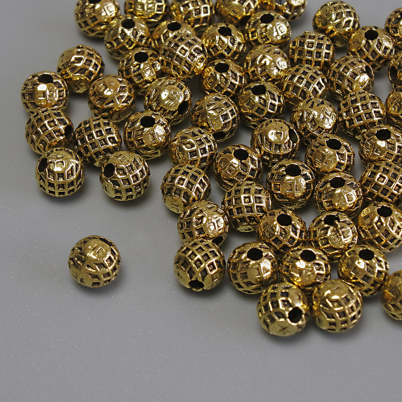 Bead Inserts - Gold-Tone Metal Color, 5 mm Diameter, Hole Diameter 1.5 mm +/-; Packaging 20 g (~60 pcs)