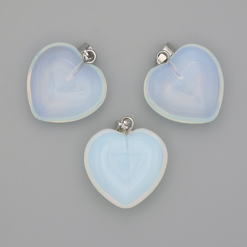 Moonstone Heart Pendant 20x20x25mm+