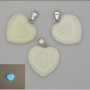 Pendant 'Heart Onyx Blue Glow' 20×20×25 mm+