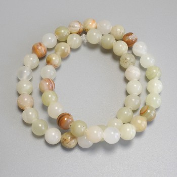 Onyx beads smooth round bead, diameter 8 mm ± on a thread, length 38 cm+