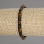 Tiger's Eye Bracelet, Cylindrical Beads, 6x6 mm Diameter, 18 cm Length, Stretch