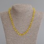Citrine Necklace with Faceted Beads, 7×6 mm, 50 cm length with clasp