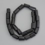 Tourmaline beads, polished stones, diameter 11-16×7-9 mm, on a thread, length 39 cm+