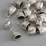 End cap, metal color silver, diameter 13x9 mm ± packaging 17 pc