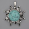 Sun pendant Turquoise (single piece) 39mm+-, length 46mm+-