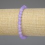 Lavender Amethyst Bracelet with Smooth 6mm Beads, 18 cm Elastic