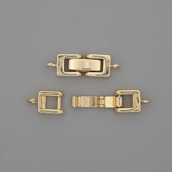 Clasp for jewelry, diameter 22x7 mm ± golden metal color