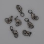 Carabiner Clasp 10×5 mm, black metal color
