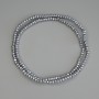 Hematite Beads, Silver Color, Faceted Rondel 3x2mm ± on Beading Thread, 40 cm+