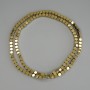 Hematite Beads, Gold-Colored, Faceted 4x4 mm ± on Thread, Length 40 cm+