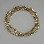 Hematite Beads Gold-Colored Cube with Transverse Hole 3x3 mm ± on Cord, Length 38 cm+