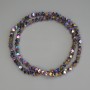 Rainbow Hematite Cube Beads with Cross-Hole, 3×3 mm ± on Beading Thread, Length 38 cm