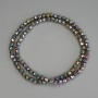 Rainbow Hematite Beads, Faceted Round 4mm ± on Beading Wire, Length 38 cm