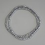 Hematite Beads, Silver Color, Faceted 3 mm Beads on Beading Thread, Length 38 cm+