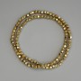 Hematite beads gold color, faceted, 3.5×3.5 mm, on beading thread, length 40 cm+
