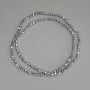 Hematite Beads, Silver Color, Faceted, 2x2 mm, On Thread, 40 cm Length