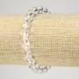 Stretch bracelet with mountain crystal, smooth beads, 8 mm diameter, 18 cm length