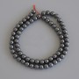 Hematite ball beads 6mm on thread, length 40 cm+