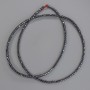 Hematite Beads Cube 2x2 mm on Thread, length 40 cm