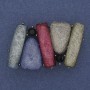 Brooch pendant Accent with aquarium effect silver metal 43x27mm+