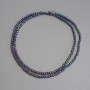 Rainbow hematite beads - smooth round 2mm ± on thread, length 38 cm+