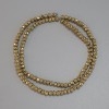 Hematite beads, gold-colored, faceted rondelle 4x3mm on thread, length 38 cm+