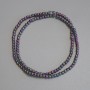Rainbow Hematite Beads, smooth round 3mm ± on fishing line, length 39 cm+
