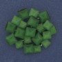 Accent Green Cat's Eye Brooch-Pendant in Silvery Metal 46×50 mm+