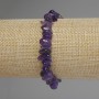 Amethyst Chip Bracelet, diameter 7–12×4–6 mm, 18 cm length, elastic
