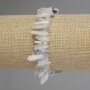 Adularia bracelet - chip-needle beads, diameter 12–18×2–5 mm, length 18 cm stretch