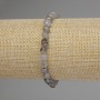 Dragon Veins Agate Bracelet with Faceted Beads, 6 mm Diameter, 18 cm stretch