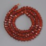 Carnelian Faceted Rondelle Beads, 5x4 mm, 38 cm on Thread