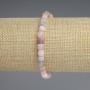 Jadeite Bracelet with Faceted Cubes, 5x5x5 mm cubes, 18 cm length +/- stretch
