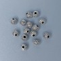 Bead insert findings, silver metal color, 5×5 mm diameter, hole diameter 1.5 mm ±, packaging 20 g (approx. 48 pcs)