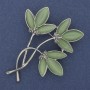 Brooch-pendant Cat's Eye Flower Silvery Metal 44×62 mm+
