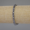 Terahertz Faceted Cube Bracelet, 4×4 mm cube, 18 cm stretch