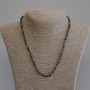 Faceted Jadeite Cube Bead Necklace, 4x4 mm, length 50 cm ± with clasp