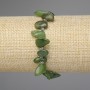Jadeite Bracelet Faceted Stones 'Butterfly', diameter 8-17x5-7 mm, with 3 mm seed beads, length 18 cm stretchy