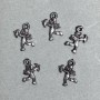 CLEARANCE! 0.5 kg packaging Pendant 'Cupid' plastic, dark silver color, size 17 x 14 x 2 mm +/- hole, hole diameter 2 mm
