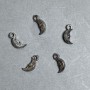 CLEARANCE! Moon Pendant Findings, Plastic, Dark Silver Color, Sizes 15x7, 5x4, 5 mm hole, 2 mm diameter, Packaging 0.5 kg