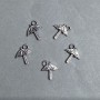 CLEARANCE! Packaging 0.5 kg Pendant 'Umbrella' - plastic, dark silver color, dimensions 18 x 16 x 3 mm, hole diameter 3 mm