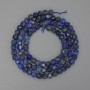Lazurite Beads, Faceted Cube, 4x4 mm, 39 cm on Thread