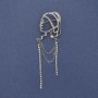 Brooch 'Girl with a Pearl Earring' White Crystals Silver-Tone Metal 85×24 mm+