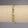 Bracelet with faceted Grossular cube beads, 4x4 mm, length 18 mm +/-; stretch