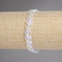 Moonstone Heart Bracelet 8mm, length 18 cm, stretch