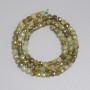 Grossular garnet faceted cube beads 4x4 mm, length 39 cm, on thread