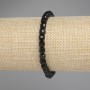Faceted Tourmaline Cube Bracelet, 5×5 mm, 18 cm length, stretch