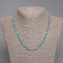 Necklace Topaz faceted beads, diameter 4.5 mm, length 45 cm ± with clasp