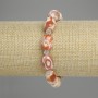 Desert Jasper Barrel Bead Bracelet, 14×10 mm barrels, 5 mm beads, length 18 cm