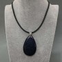 Aventurine Pendant 'Night of Cairo' 40x55 mm (+/-) on a rubber cord, length 60 cm + 5 cm extender chain